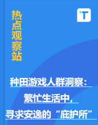 种田游戏人群洞察：繁忙生活中，寻求安逸的“庇护所”